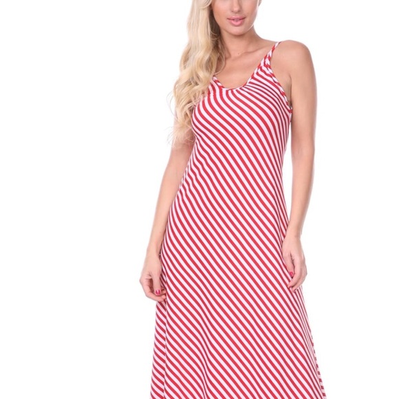 L Marineblu Maxi Summer Dress Spaghetti Straps Dressy Comfy SpaceFit Relax Type - Picture 1 of 6